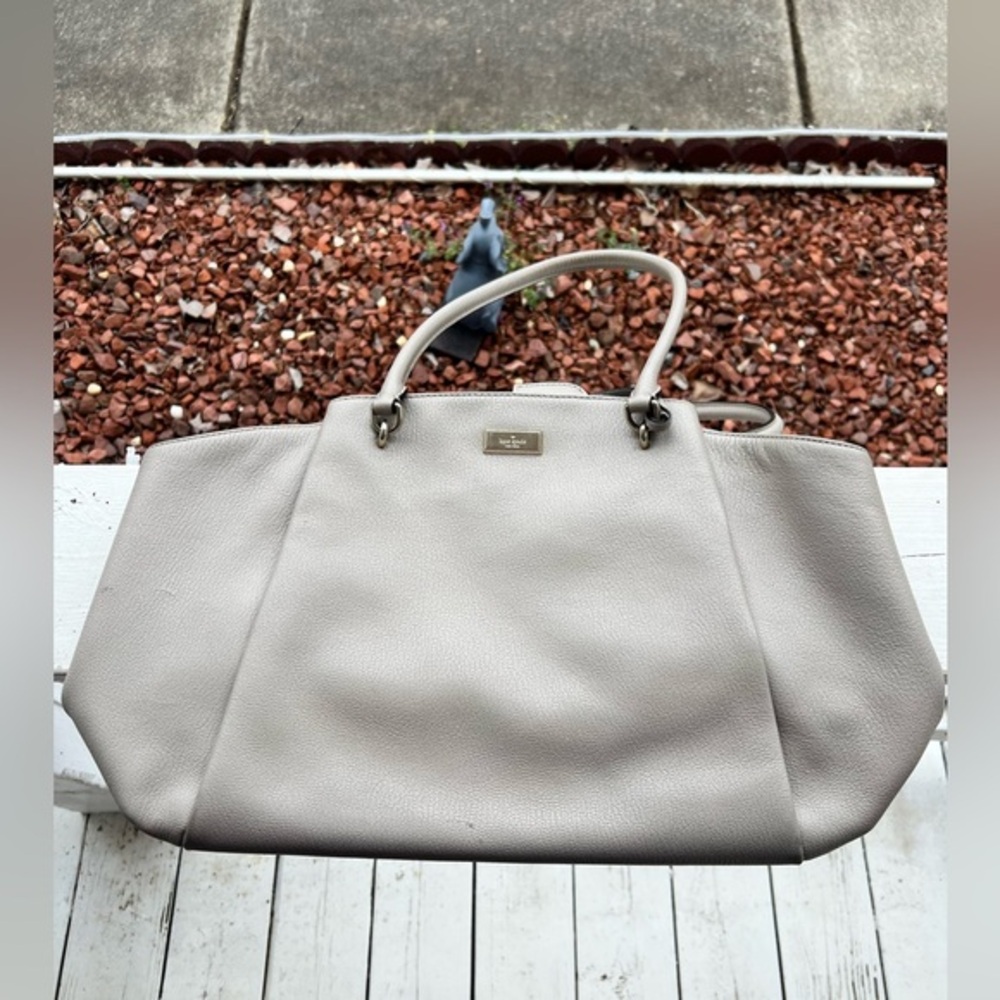 Kate Spade Jeanne Medium Tan Pebbled Leather Top Handle Satchel - Picture 1 of 9